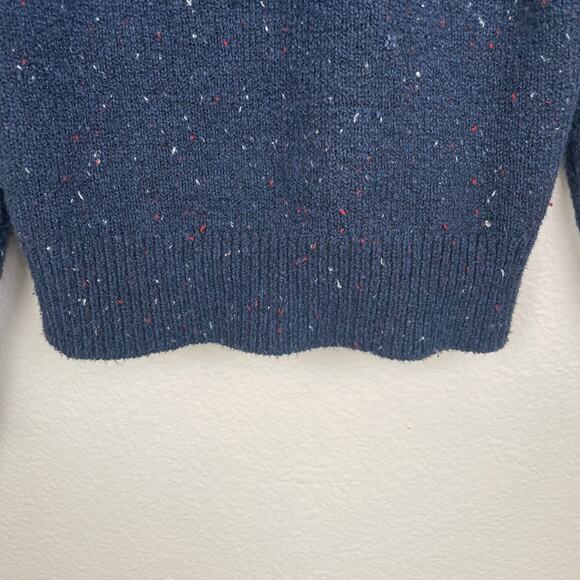 Womens Sweater XS Puffy Sleeves Speckled Cottage Folk Cabin Peasant Feminine - Picture 3 of 8
